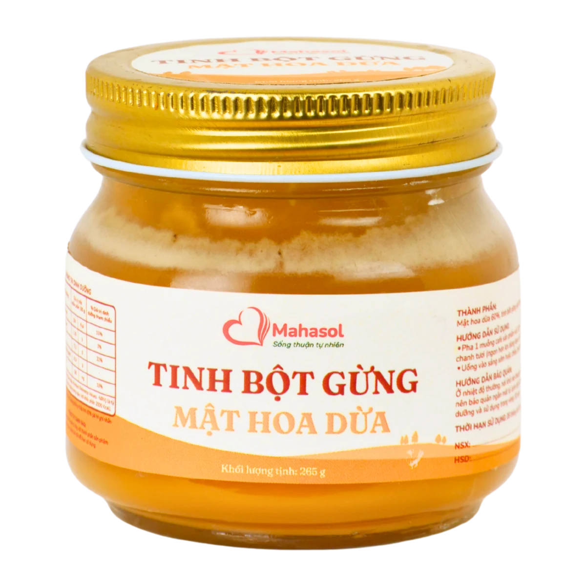 Tinh bột gừng mật hoa dừa